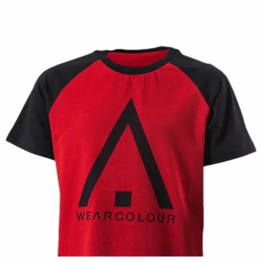 Organic Rag Tee Youth Black/Red