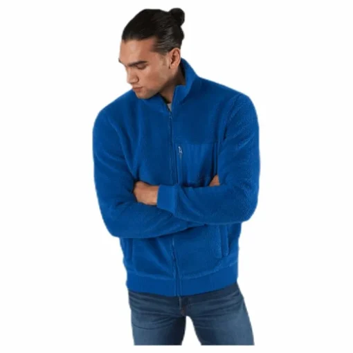Original Pile Zip Jacket Blue