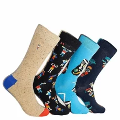 4-pack Healthy Lifestyle Socks Multi Color