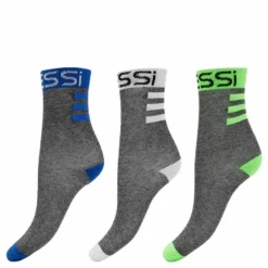 3-Pack Messi 3 Stripe Kids Grey