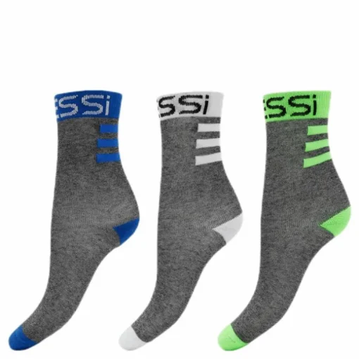 3-Pack Messi 3 Stripe Kids Grey