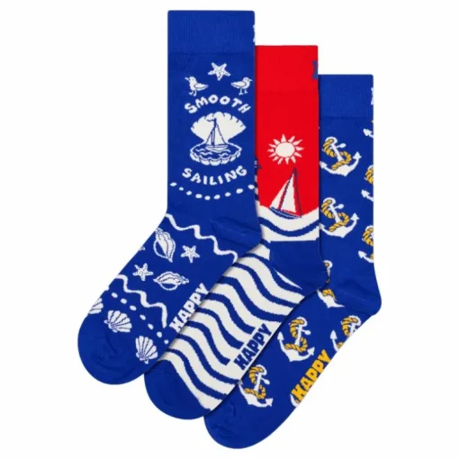 3-pack Smooth Sailing Socks Gi Blue