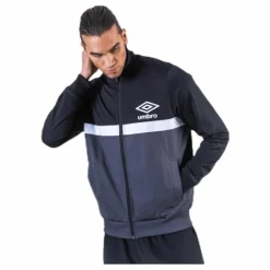 Panelled Track Top Black