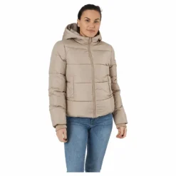 Pcbee New Short Puffer Jacket Silver Mink