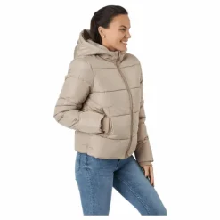 Pcbee New Short Puffer Jacket Silver Mink