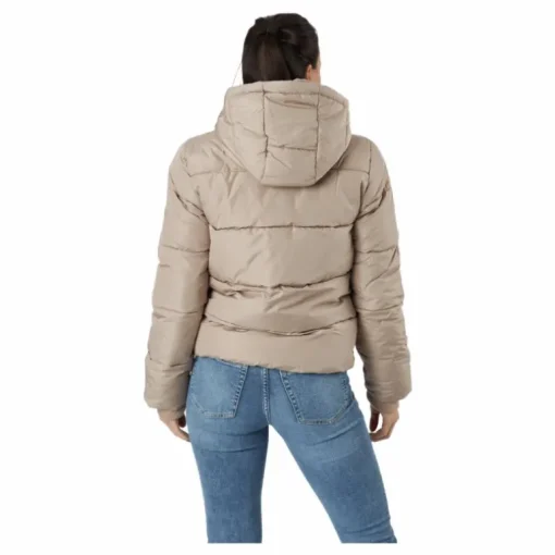 Pcbee New Short Puffer Jacket Silver Mink