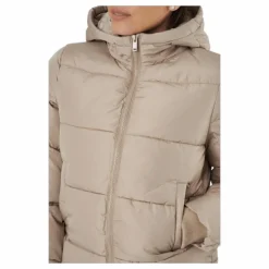 Pcbee New Short Puffer Jacket Silver Mink