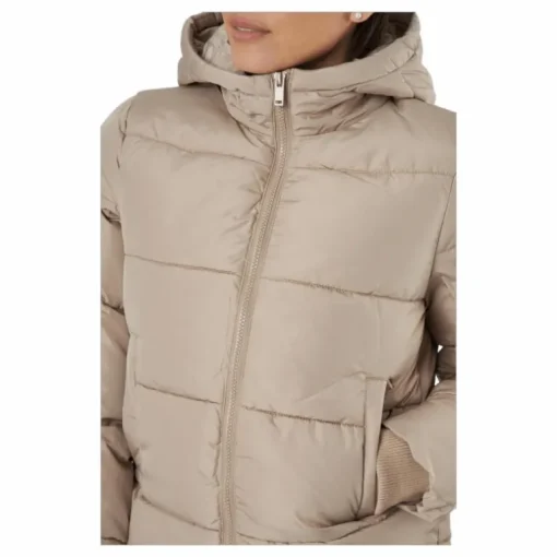 Pcbee New Short Puffer Jacket Silver Mink