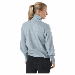 Pccava Ls High Neck Knit Bc Light Grey Melange