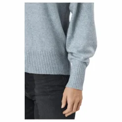 Pccava Ls High Neck Knit Bc Light Grey Melange
