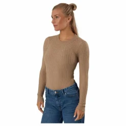 Pccrista Ls O-neck Knit Bc Silver Mink