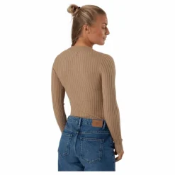 Pccrista Ls O-neck Knit Bc Silver Mink