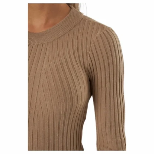Pccrista Ls O-neck Knit Bc Silver Mink