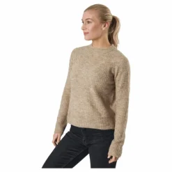 Pcellen Ls O-neck Knit Bc Silver Mink