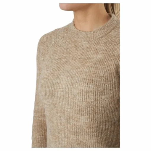 Pcellen Ls O-neck Knit Bc Silver Mink