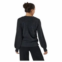 Pcperla Ls Knit Bc Dark Grey Melange