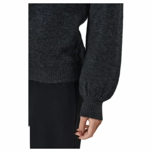 Pcperla Ls Knit Bc Dark Grey Melange