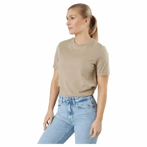 Pcria Ss Fold Up Solid Tee Bc Silver Mink