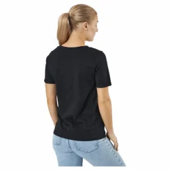 Pcria Ss V-neck Solid Tee Bc Black