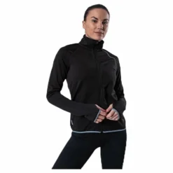 Performance Run Brushed Ls Zip Black