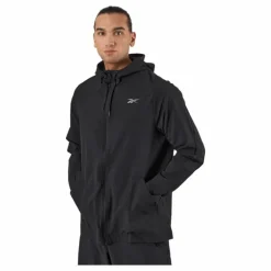 Performance Woven Zip-Up Jacket Black