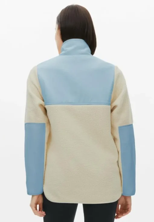 Phoebe Blocked Pile Jacket Skyway