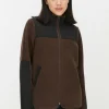 Phoebe Pile Jacket Seal Brown