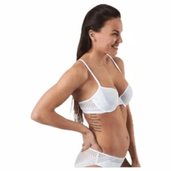 Pique Lace Lightly Lined Demi White