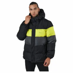 Pirro Blocked Puff Jacket Black-asphalt-sulphur Spring