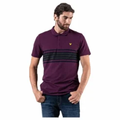 Plus Stripe Polo Blue
