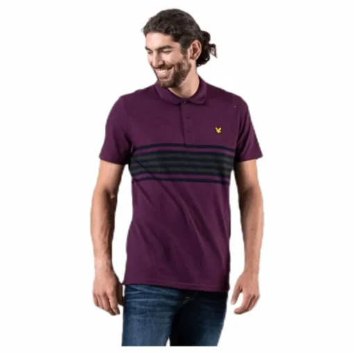 Plus Stripe Polo Blue