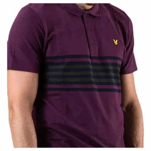 Plus Stripe Polo Blue