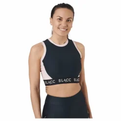 Power X Crop Top Black / Pink