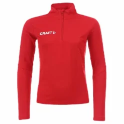 Progress Halfzip Ls Tee Junior Red