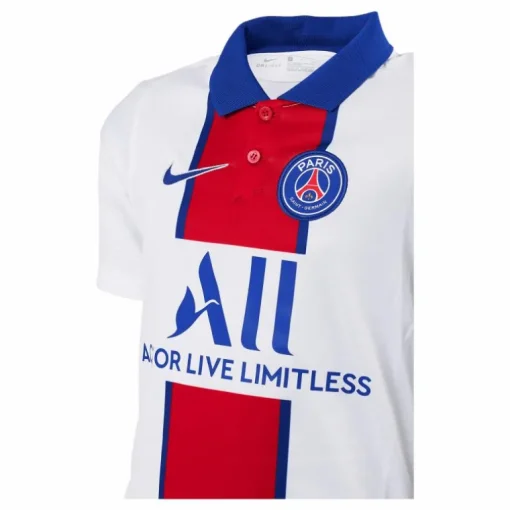 Psg Away Shirt 20/21 Kids White