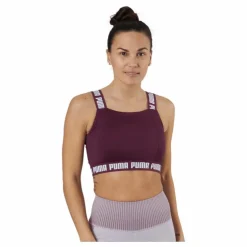 Puma Strong Crop Top Grape Wine