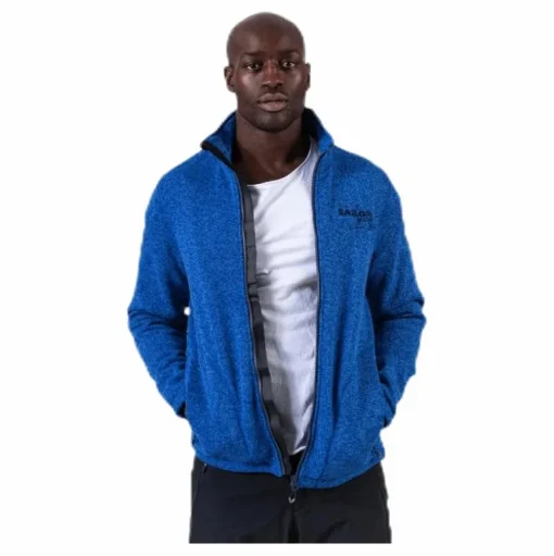 Ralf Melange Fleece Jacket w. Windproof Lining Blue