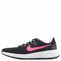Revolution 6 Big Kids' Road Running Shoes BLACK/HYPER PINK-PINK FOAM