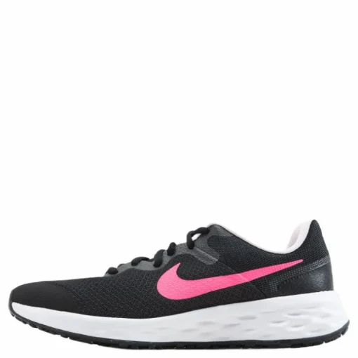 Revolution 6 Big Kids' Road Running Shoes BLACK/HYPER PINK-PINK FOAM