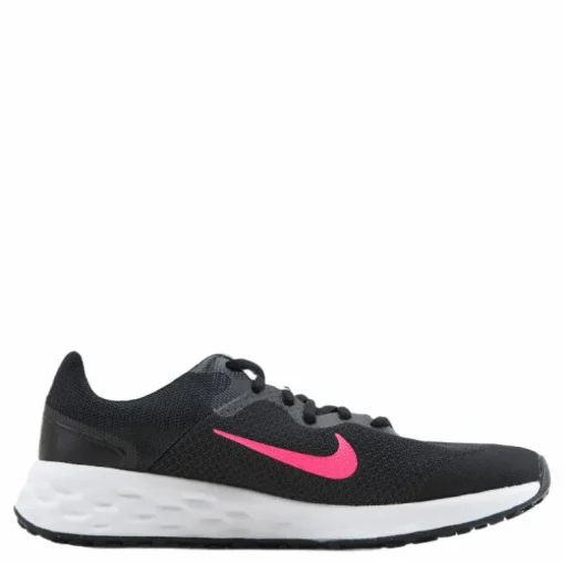 Revolution 6 Big Kids' Road Running Shoes BLACK/HYPER PINK-PINK FOAM