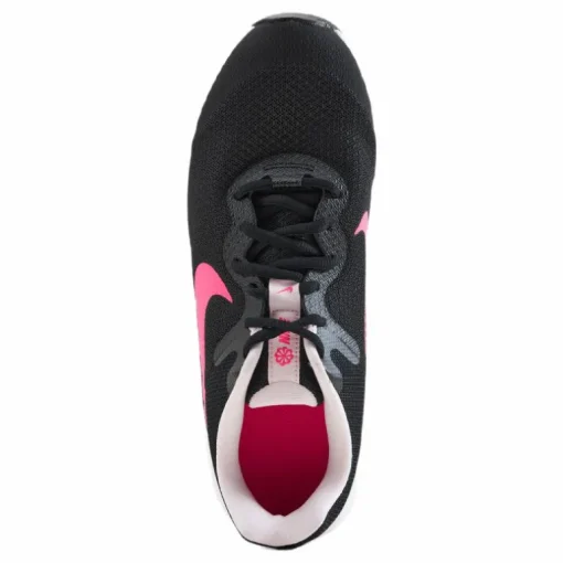 Revolution 6 Big Kids' Road Running Shoes BLACK/HYPER PINK-PINK FOAM