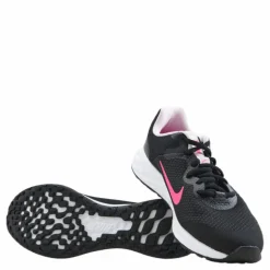 Revolution 6 Big Kids' Road Running Shoes BLACK/HYPER PINK-PINK FOAM