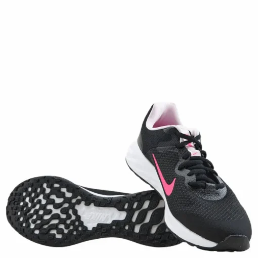 Revolution 6 Big Kids' Road Running Shoes BLACK/HYPER PINK-PINK FOAM