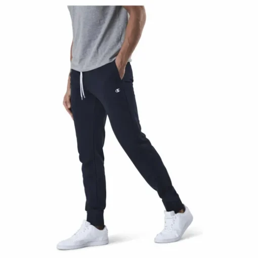Rib Cuff Pants Blue