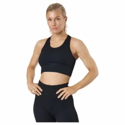 Rib Seamless Crop Top Black
