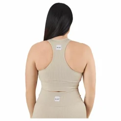 Rib Seamless Crop Top Mushroom