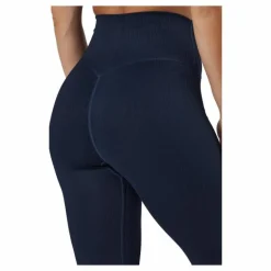 Ribbed Seamless Tights Navy Blue