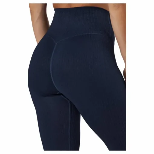 Ribbed Seamless Tights Navy Blue