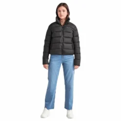 Rose Girls Puff Jacket Black