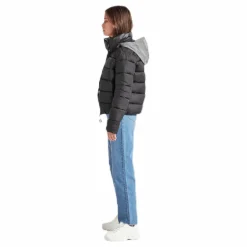 Rose Girls Puff Jacket Black